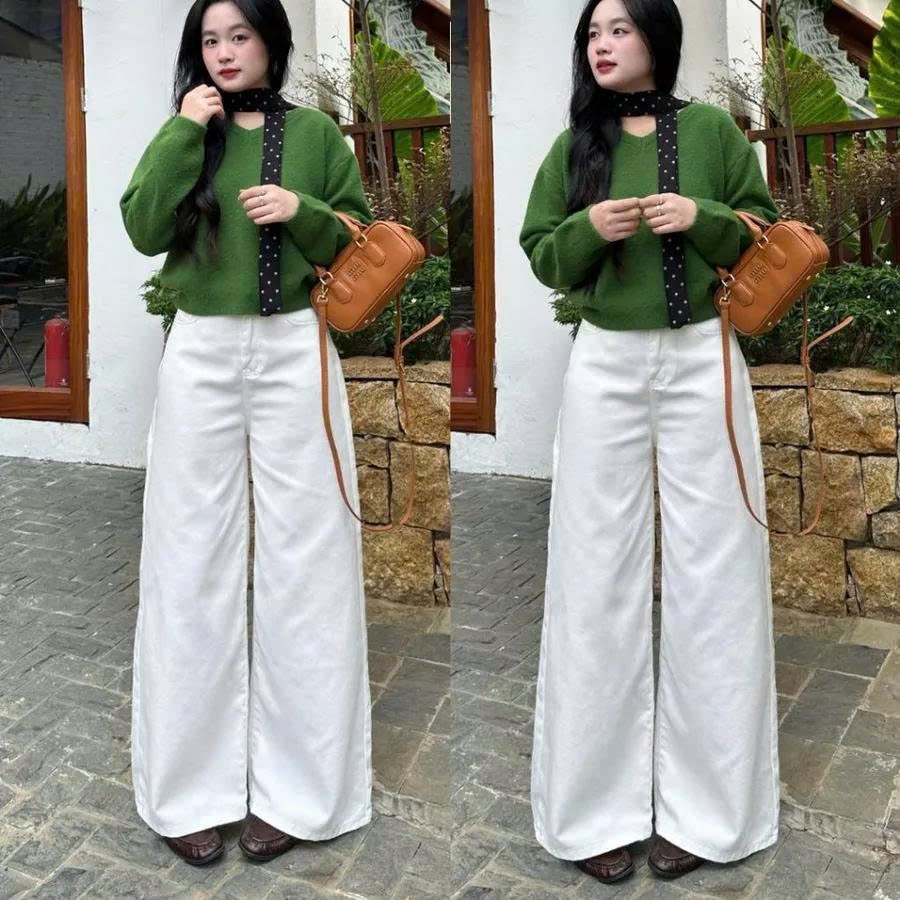 Quần Jean Denim Suông Ống Rộng Màu Đen Basic 247store Dễ Mặc, Dễ Mix Ống 33cm | BigBuy360 - bigbuy360.vn