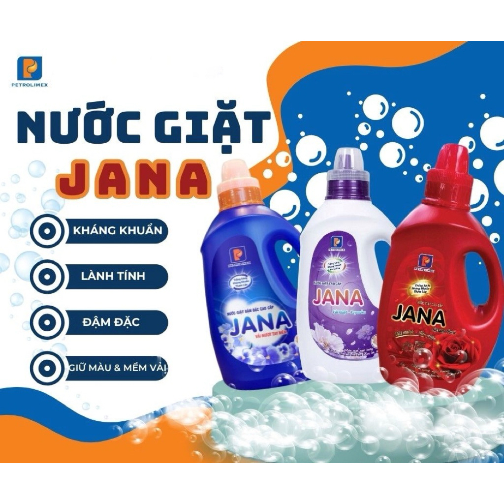 Nước giặt cao cấp JANA 2lít - Đậm đặc gấp 2 lần nước giặt thông thường