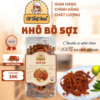 250g Bò Khô Xé Sợi Dai mềm Loại 1 thượng hạng 100% thịt bò tươi, ăn vặt văn phòng - Đồ ăn vặt Cô Huệ Food