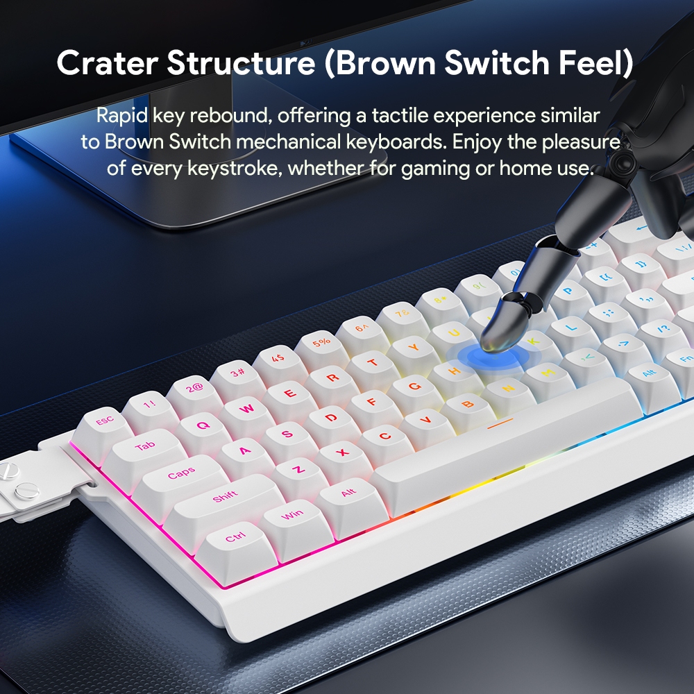 Bàn phím FURYCUBE IP68S 68 phím, RGB, Layout 65% nhỏ gọn, Keycap PBT, Gõ êm, Văn phòng & Giải trí | BigBuy360 - bigbuy360.vn