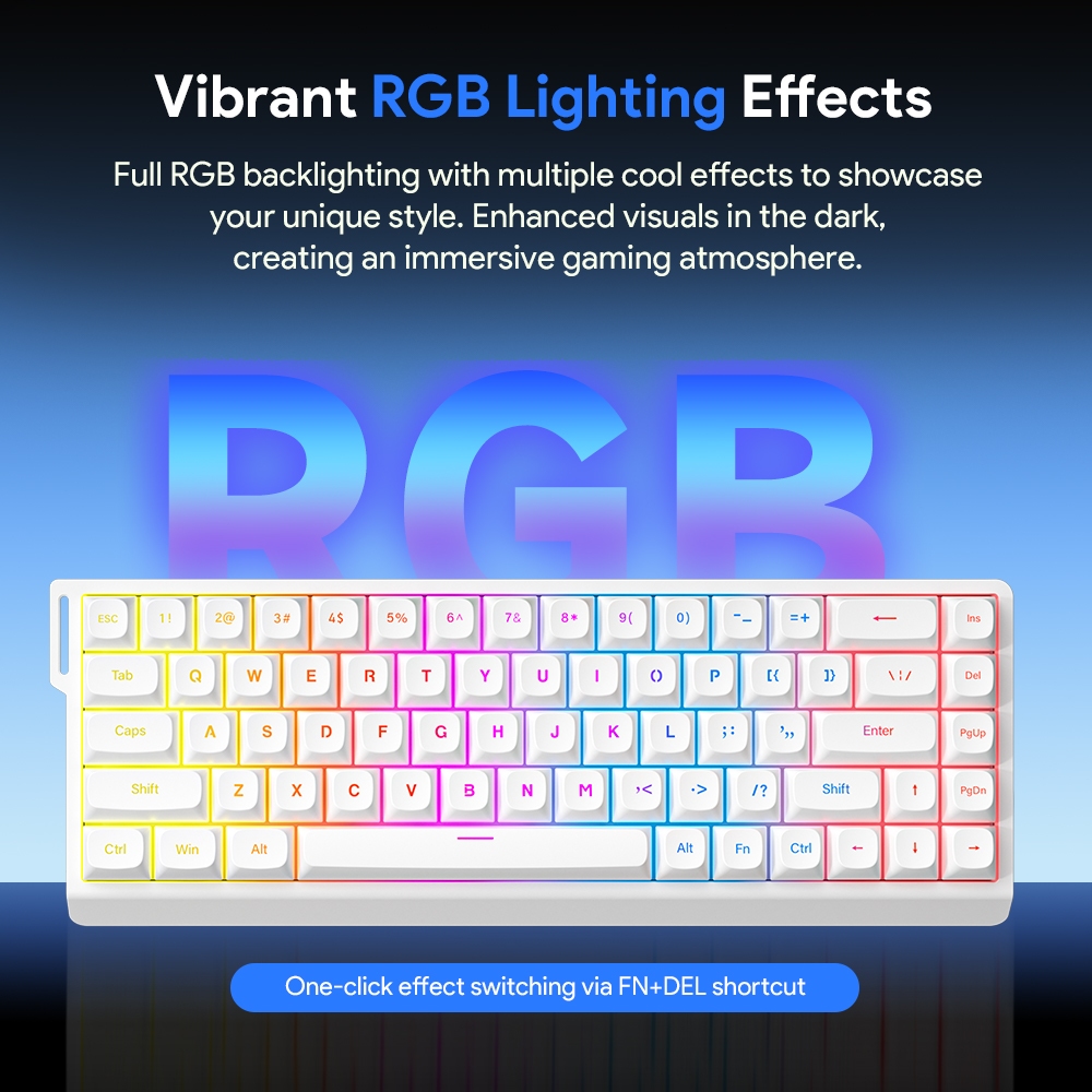 Bàn phím FURYCUBE IP68S 68 phím, RGB, Layout 65% nhỏ gọn, Keycap PBT, Gõ êm, Văn phòng & Giải trí | BigBuy360 - bigbuy360.vn