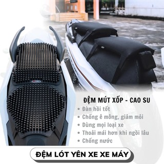 Đệm gắn yên xe máy đàn hồi giảm mỏi, loại mút xốp, loại đệm cao su ngồi êm ái đi đường dài, đi phượt, về quê