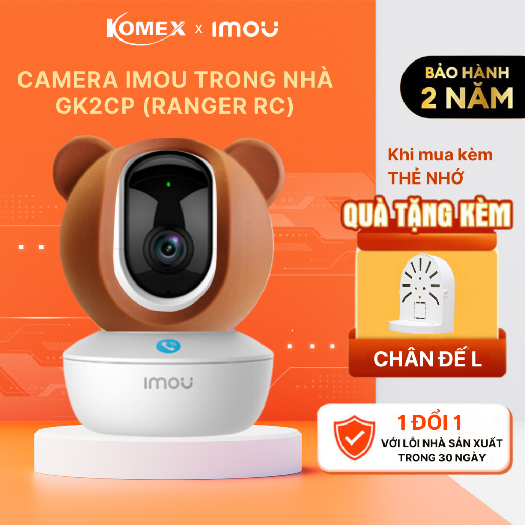 Camera IMOU trong nhà GK2CP Ranger RC 3MP/ Ranger RC 4MP/ Ranger RC 5MP quay quét gọi điện