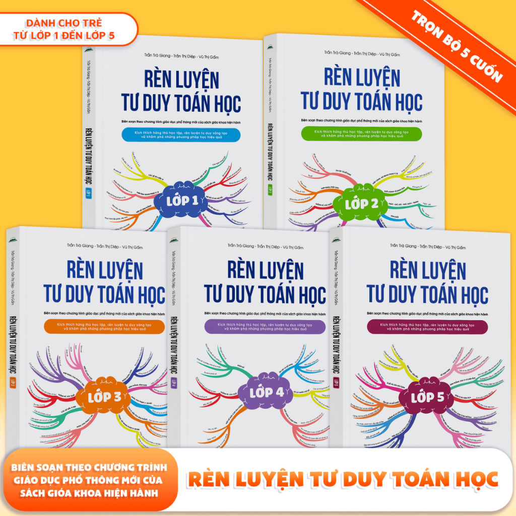 Sách - Combo 5 Cuốn: Rèn Luyện Tư Duy Toán Học: Từ Lớp 1 Đến Lớp 5 - Tiên Phong Books
