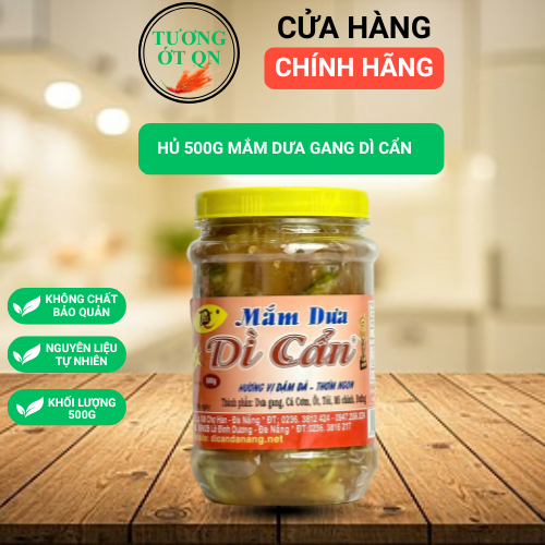 500g Mắm Dưa Gang Dì Cẩn Đặc Sản Đà Nẵng Dưa Gang Giòn Kèm Theo Đu Đủ Và Cà Pháo