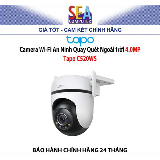 Camera Wi-Fi An Ninh Quay Quét Ngoài trời 4.0MP Tapo - C520WS
