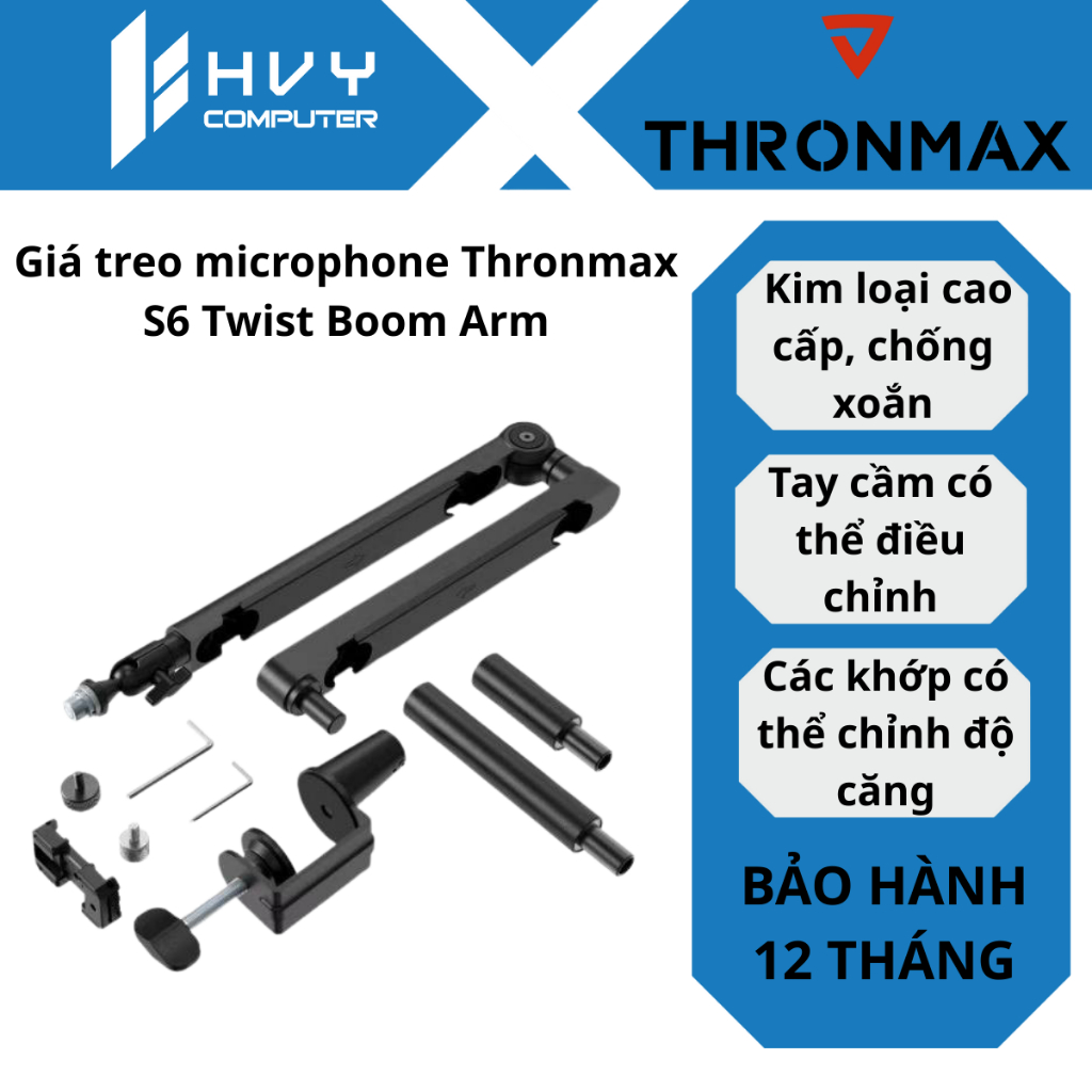 Giá treo microphone Thronmax S6 Twist Boom Arm - Hàng Chính Hãng
