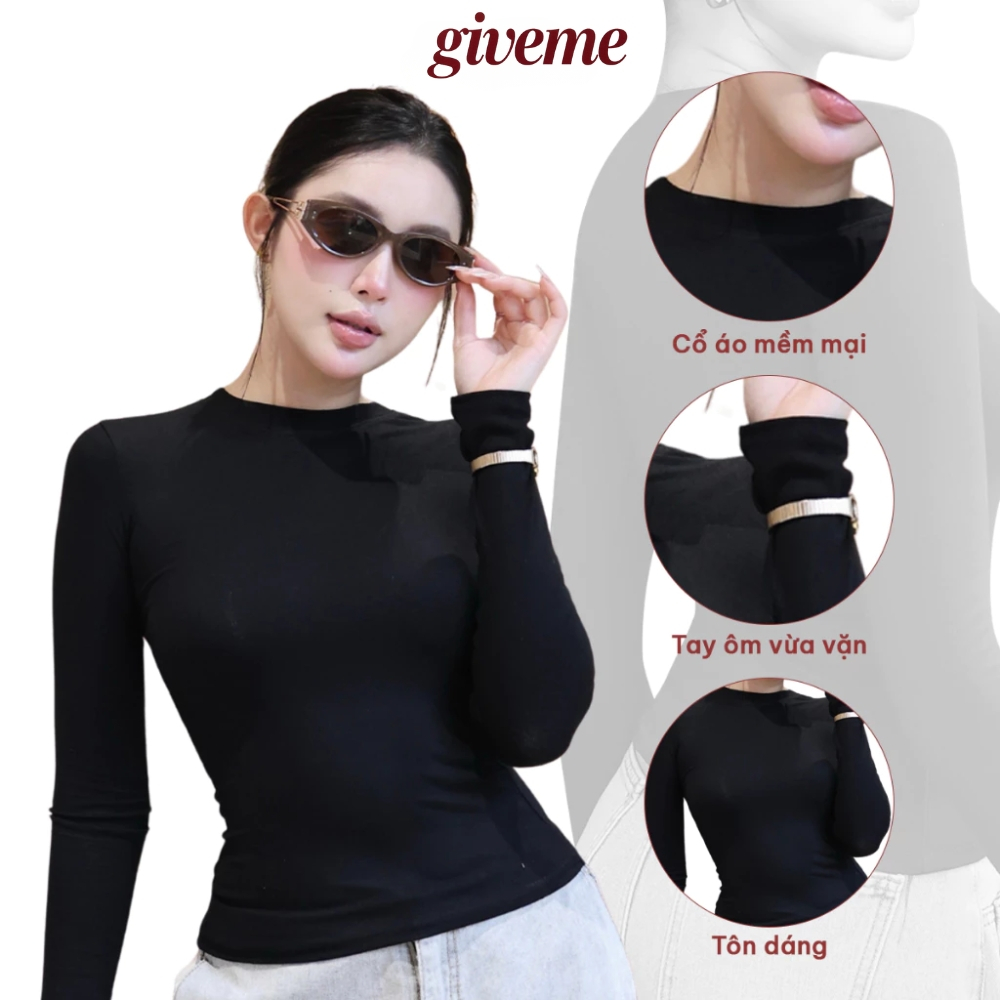 [XẢ KHO] Áo Thun Giữ Nhiệt Nữ Dài Tay JUSTDUN A8 Cổ Tròn, Cotton Mịn Dày Dặn, Siêu Co Giãn Mềm Mại, Tôn Dáng ,Giữ Nhiệt | BigBuy360 - bigbuy360.vn