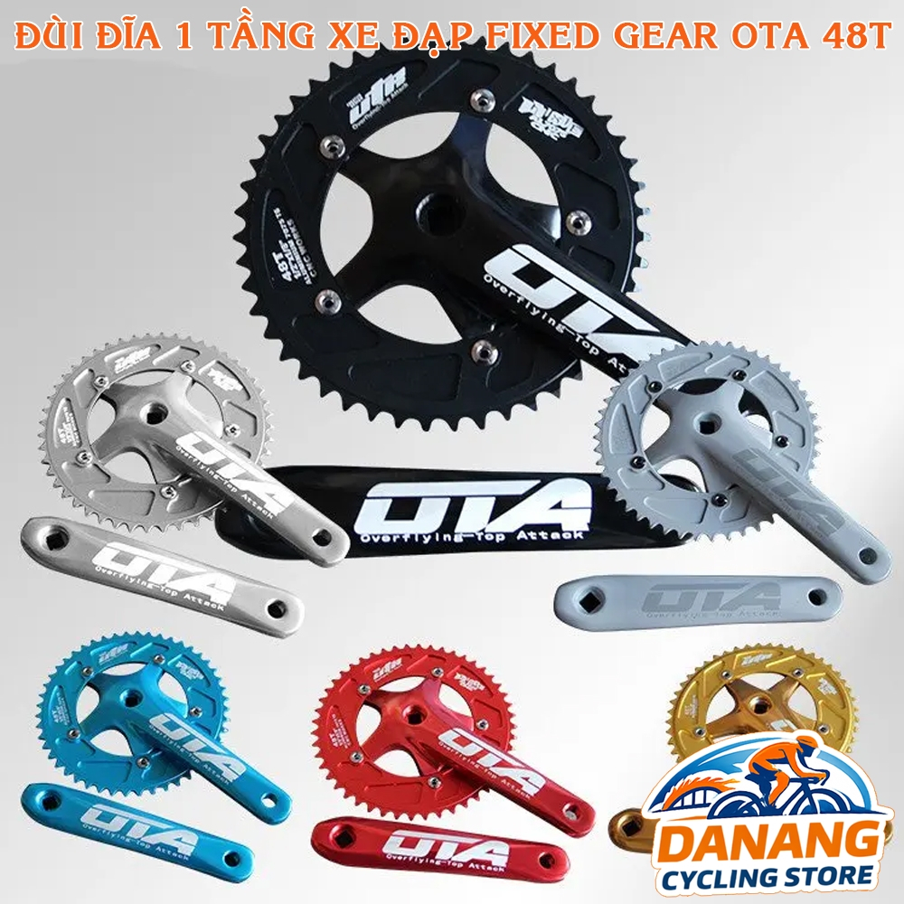 Đùi Đĩa (Giò Dĩa) Xe Đạp Fixed Gear OTA 48T – Đĩa 1 Tầng Nhôm Nhẹ, Bền Chắc