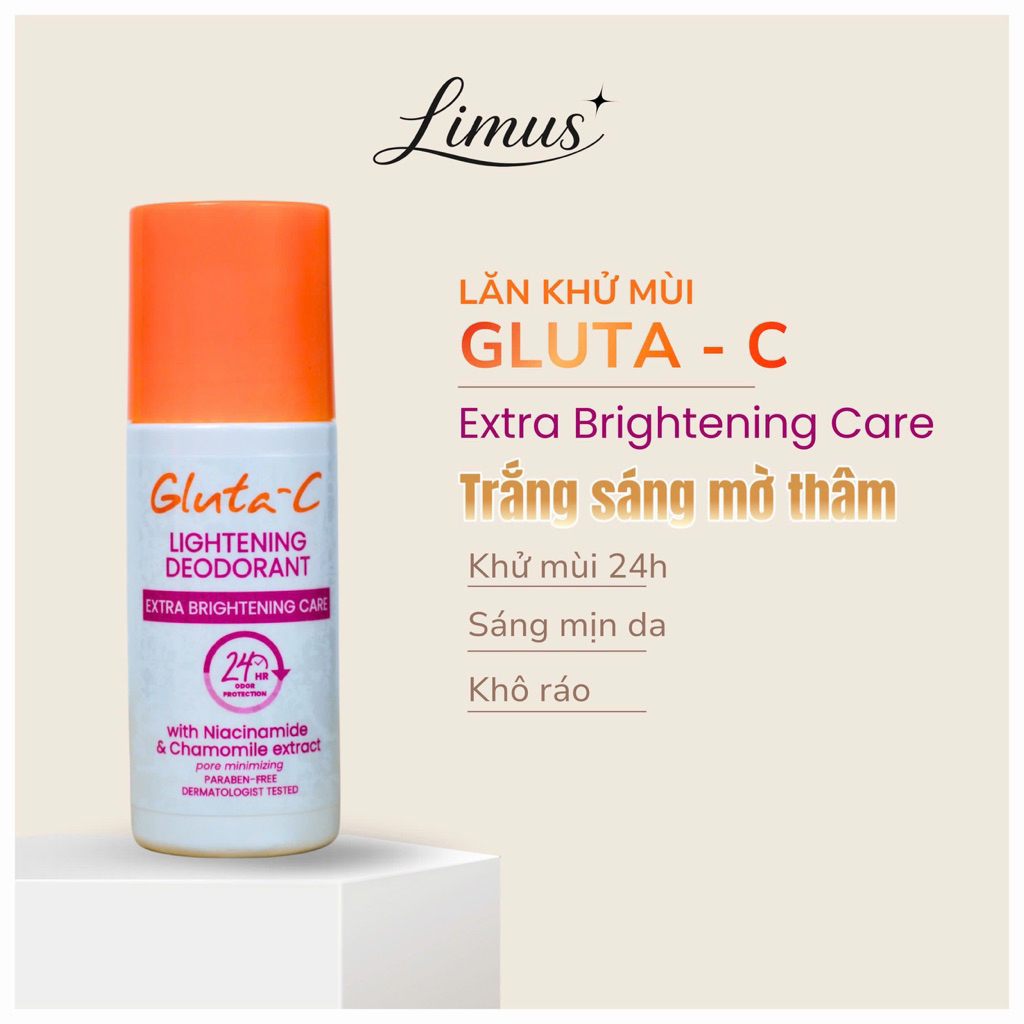 Lăn Khử Mùi Sáng Da Gluta-C EXTRA BRIGHTENING CARE 40ml