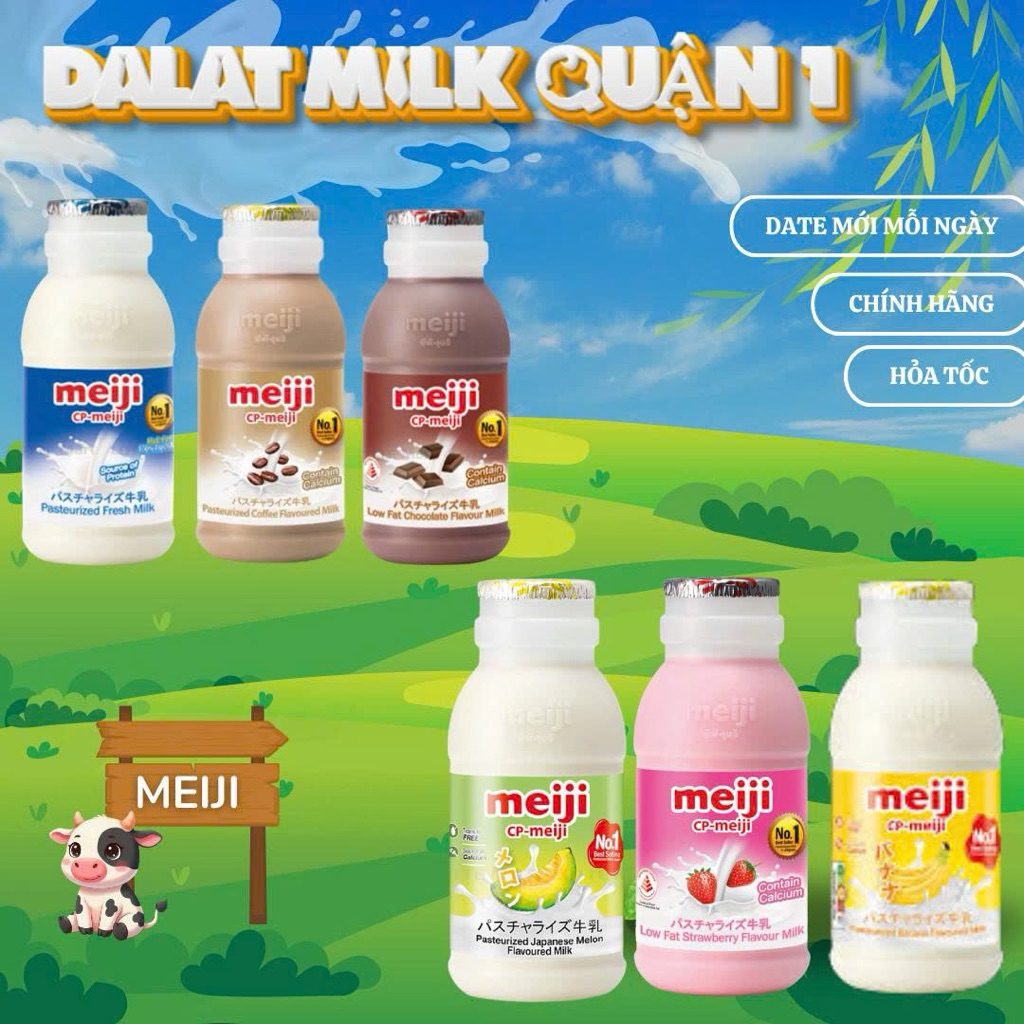 Sữa thanh trùng Meiji chai 200ml ( mini )