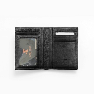 Ví đứng MIN-02 chất da bò Ý, form ví 9.5x12cm đựng vừa các loại giấy tờ cũ mới, hai màu Đen Nâu, Anh Tho Leather