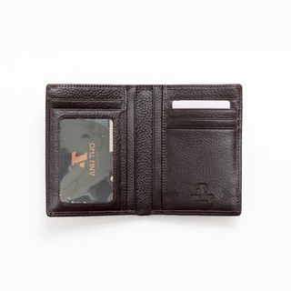 Ví đứng MIN-02 chất da bò Ý, form ví 9.5x12cm đựng vừa các loại giấy tờ cũ mới, hai màu Đen Nâu, Anh Tho Leather