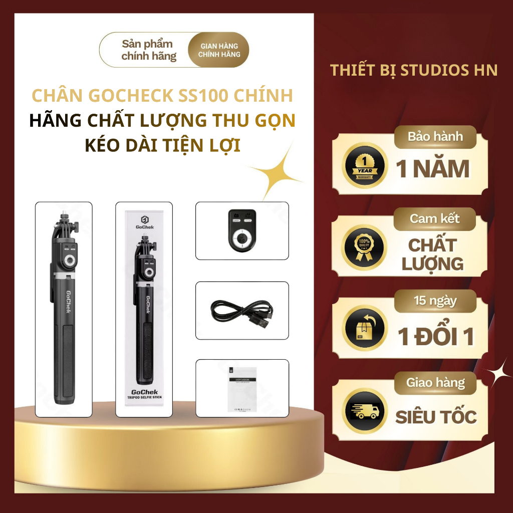 CHÂN GOCHECK SS100 CHÍNH HÃNG CHẤT LƯỢNG THU GỌN KÉO DÀI TIỆN LỢI