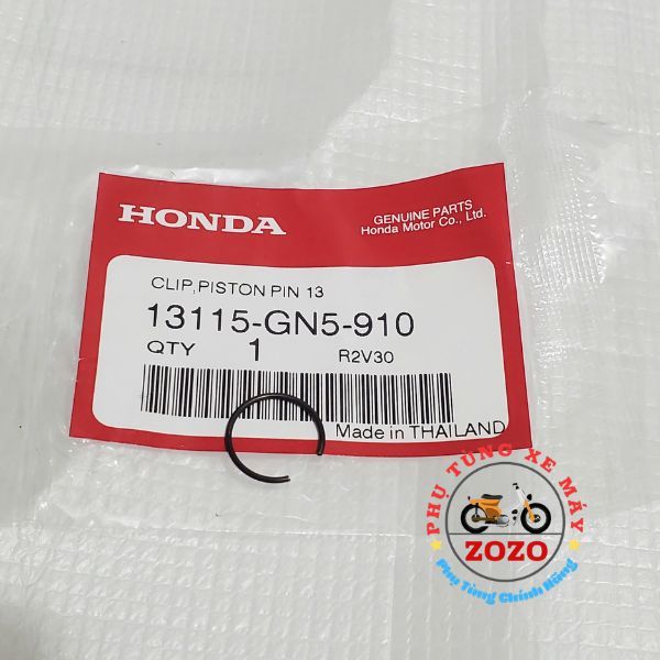 Phanh cài chốt pít tông 13mm, Phe cài piston Dream Thái - 13115-GN5-910