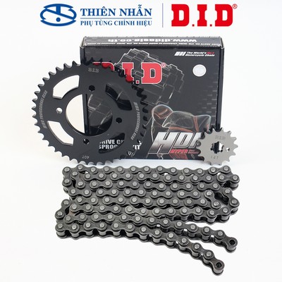 Nhông sên dĩa DID xe Sirius Fi, Jupiter Finn (sên 10 ly) 428HDN-108L, 14T-40T