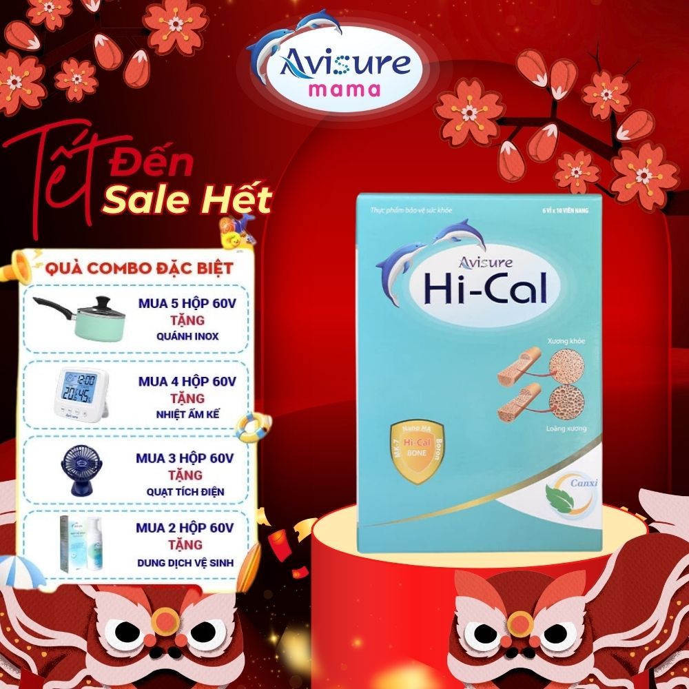 Canxi cho bà bầu Avisure Hical canxi nano sinh học cho bà bầu, cho con bú, người cao tuổi