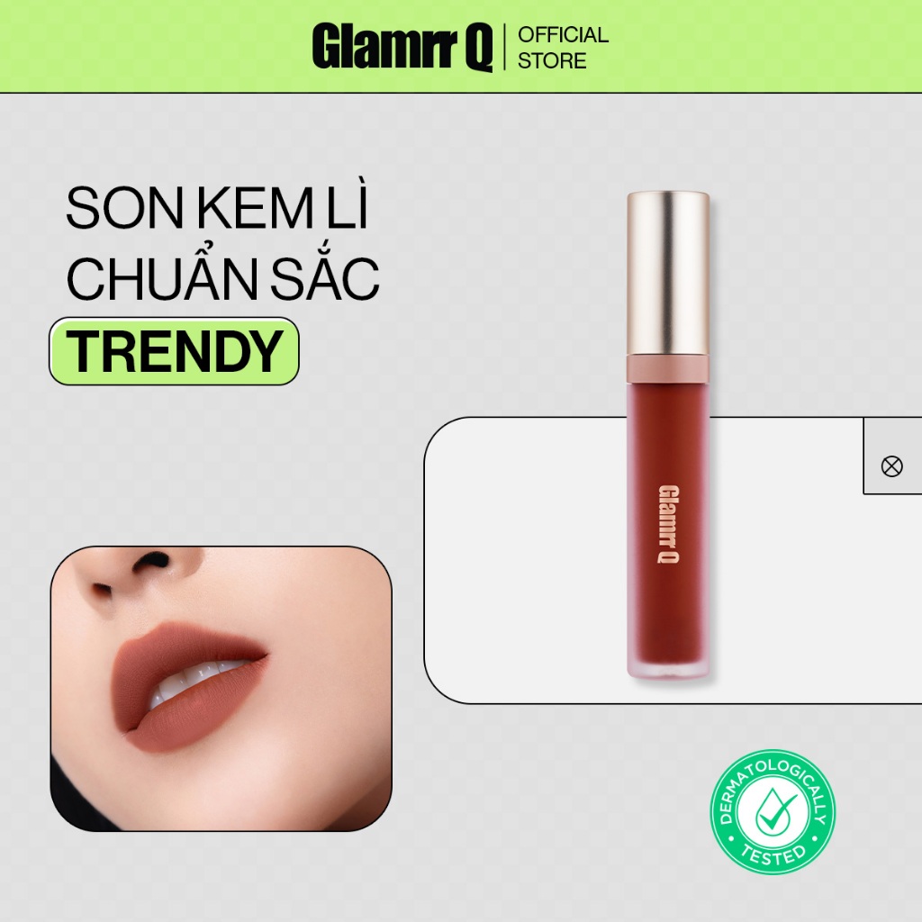 [Glamrr Q x KOL] Son kem lì Glamrr Q Long Wear Lip Cream Full Size (5g)