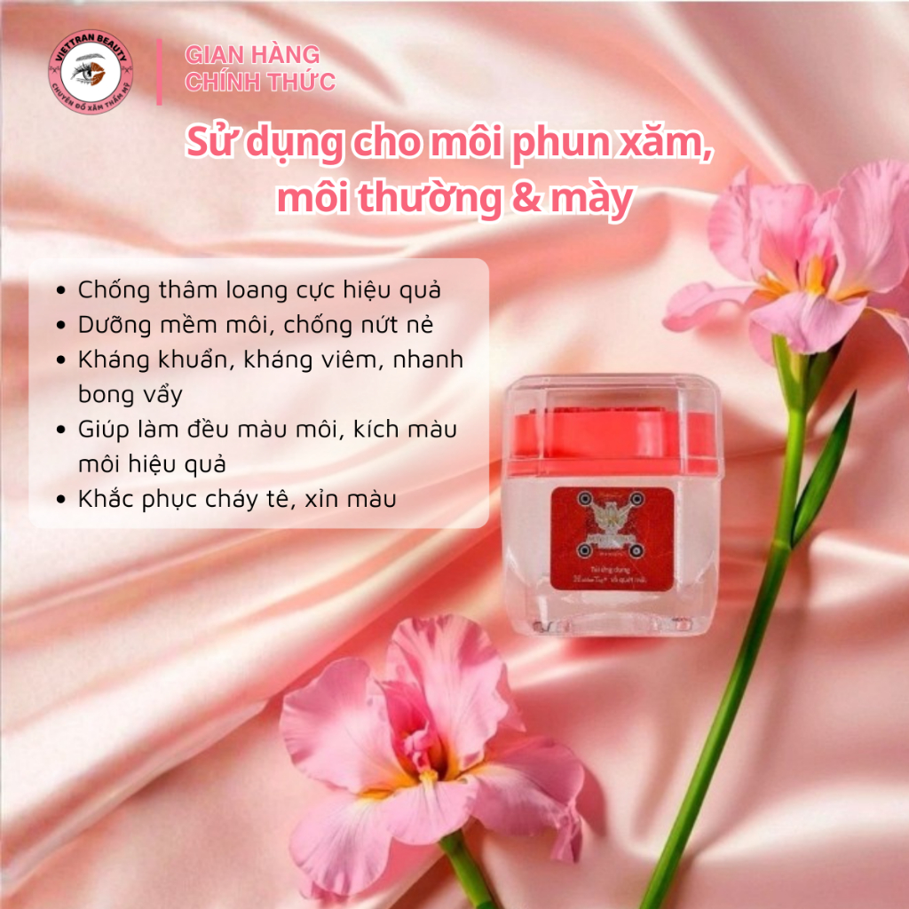 Dưỡng Môi Mỹ Hương Handmade – Dưỡng Sau Phun Xăm, Làm Mềm Môi, Kích Màu