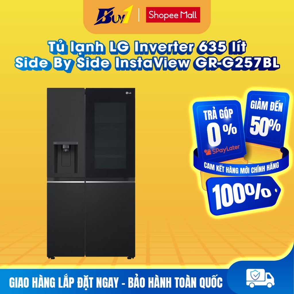 GR-G257BL - Tủ lạnh LG Inverter 635 lít Side By Side InstaView GR-G257BL - Hàng chính hãng