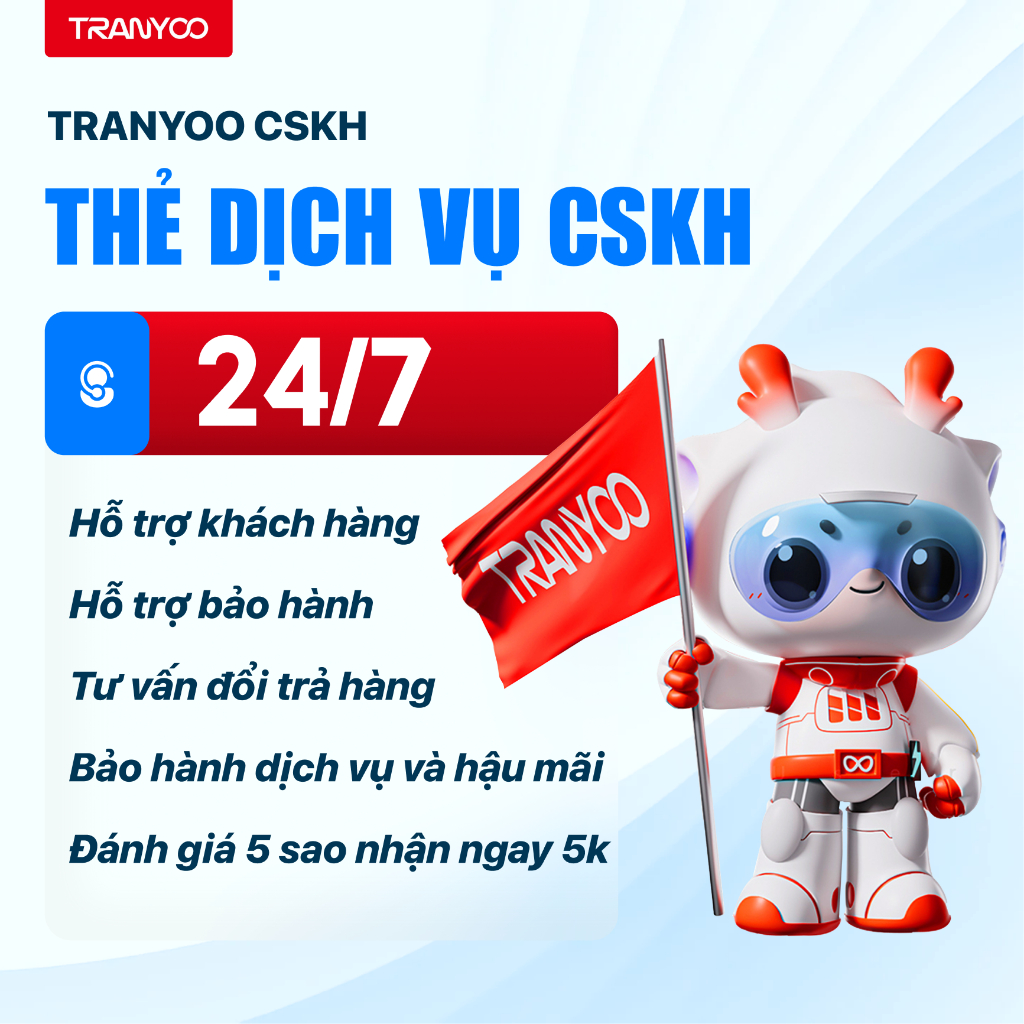 Thẻ Dịch Vụ Chăm Sóc Khách Hàng Tranyoo Việt Nam Hỗ Trợ Tai Nghe, Sạc Dự Phòng và Phụ Kiện Công Nghệ