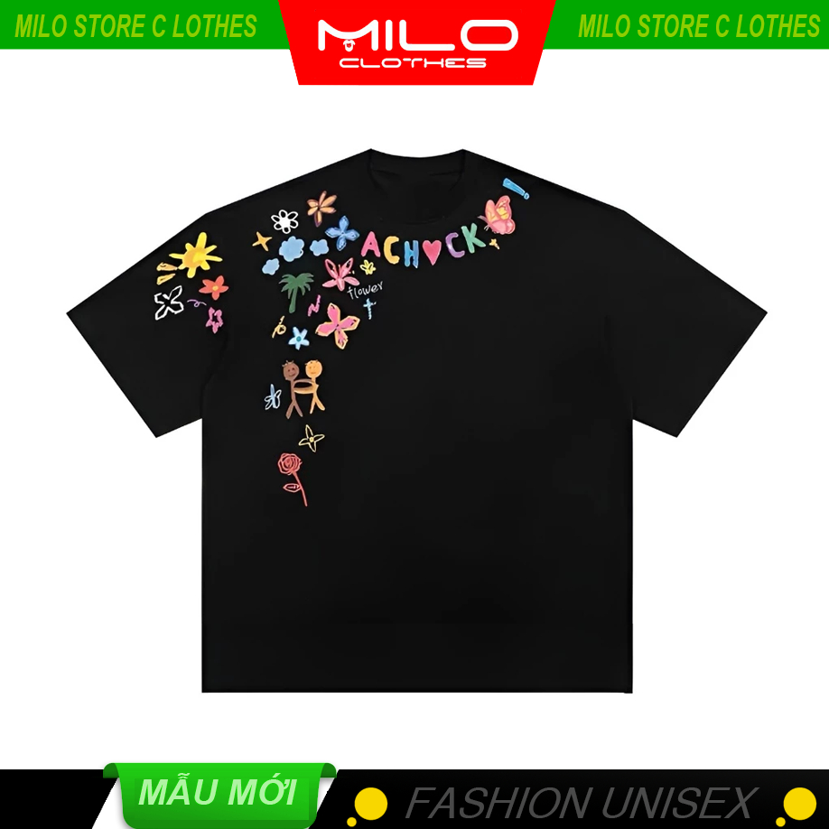 Áo thun ACHOCK PANGBOWEN - Wooin Sabbath Crew Wind Breaker Outfits Korea unisex mẫu mới.