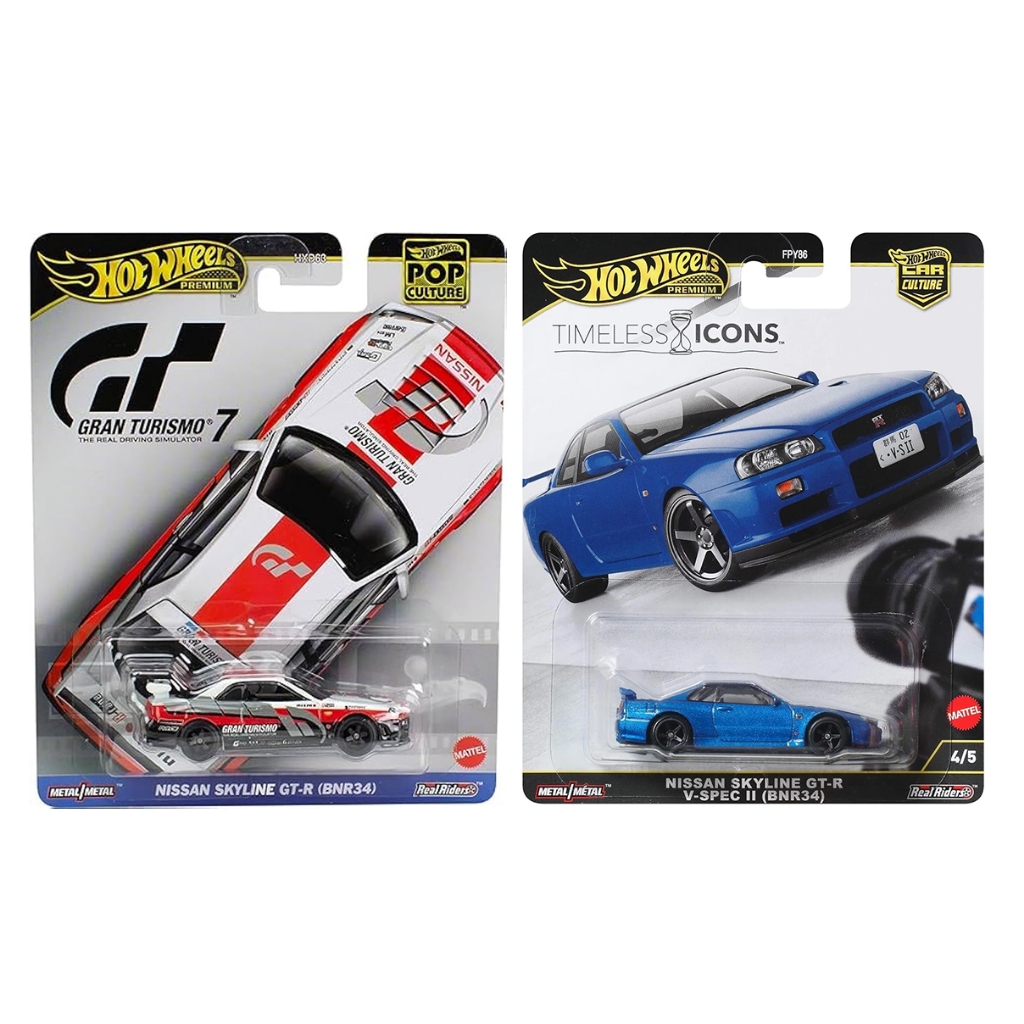 Xe mô hình Hot wheels Nissan skyline gt-r R34 (BNR34)