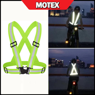 【MOTEX】(CHỌN MÀU) Áo Phản Quang Đi Phượt, Đi Xe Đạp, Dây Đai Phản Quang Thun Co Giãn Đi Đêm Chữ A