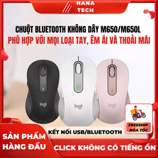 Chuột Không Dây Logitech M650/M650L Bluetooth,USB - Click Siêu Êm Không Ồn Dùng Cho Văn Phòng