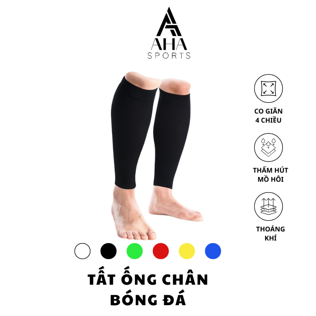 Tất Bảo Vệ Ống Chân Bóng Đá Co Giãn Thoáng Khí Giữ Ống Đồng Thể Thao (1 Đôi) - AHA SPORTS