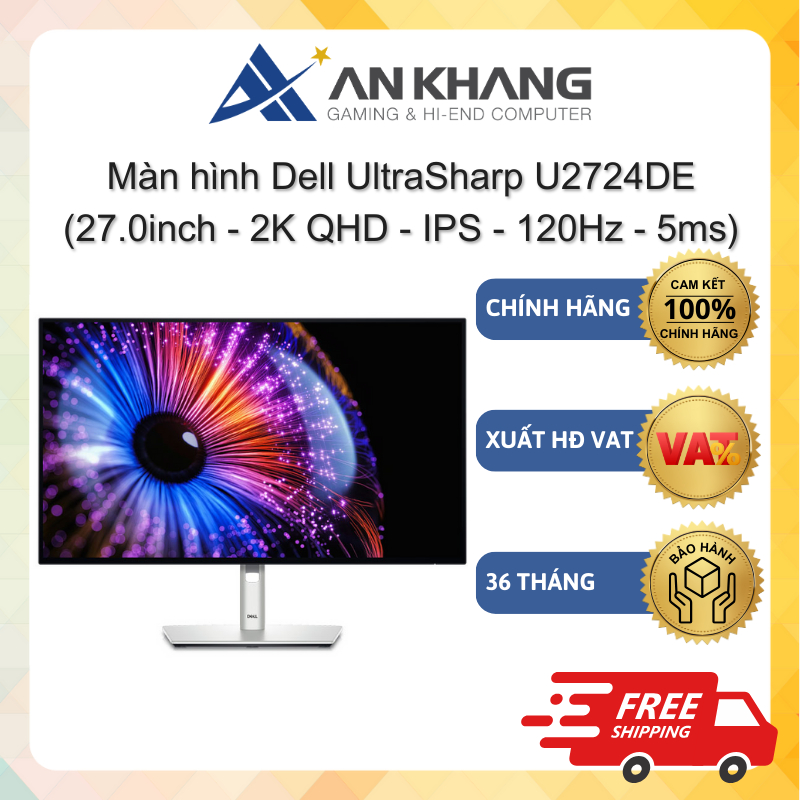 Màn hình Dell UltraSharp U2724DE (27.0inch - 2K QHD - IPS - 120Hz - 5ms) Chính hãng Bảo hành 36 Thán
