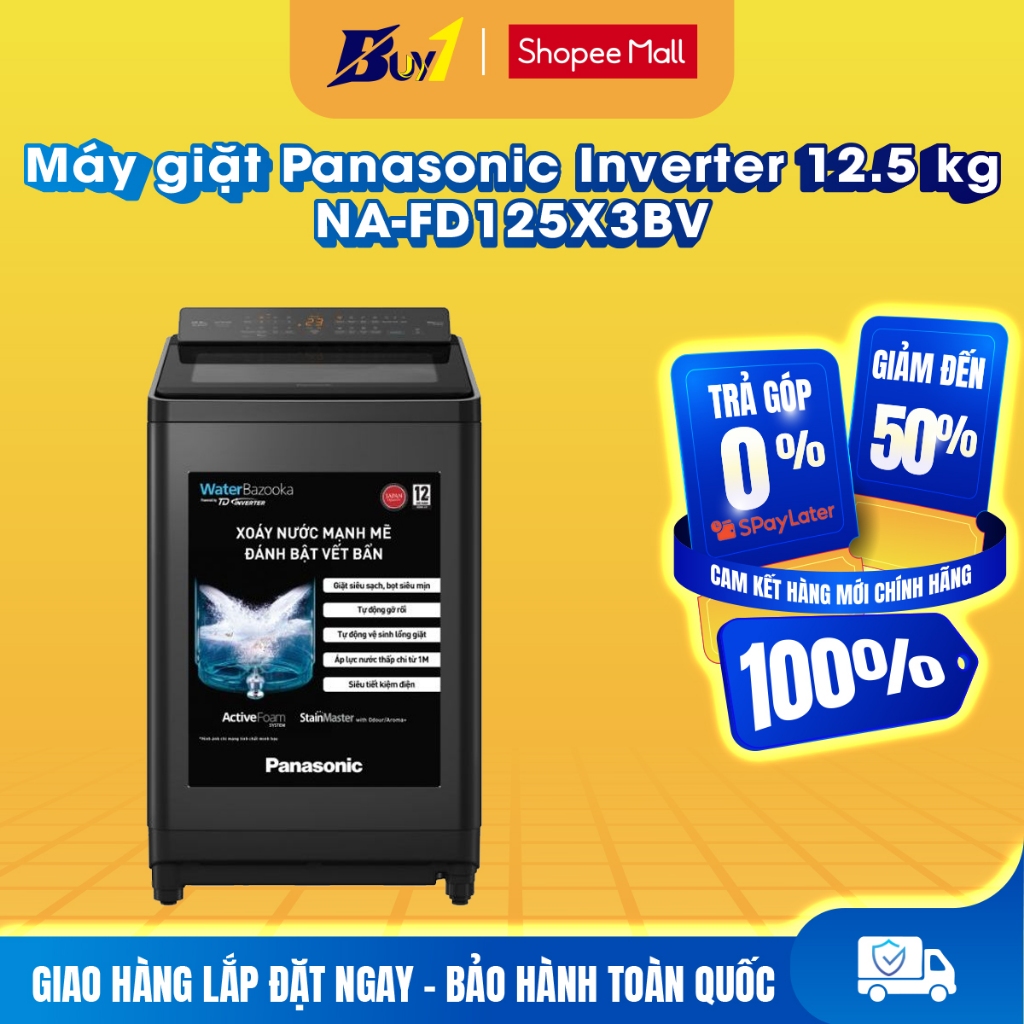 NA-FD125X3BV - Máy giặt Panasonic Inverter 12.5 kg NA-FD125X3BV - Hàng chính hãng