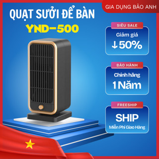 Quạt Sưởi Gốm Để Bàn YND500D , Làm Ấm Nhanh Chóng An Toàn Cho Bé
