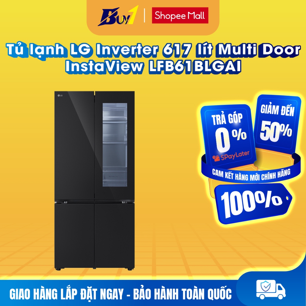 LFB61BLGAI - Tủ lạnh LG Inverter 617 lít Multi Door InstaView LFB61BLGAI - Hàng chính hãng