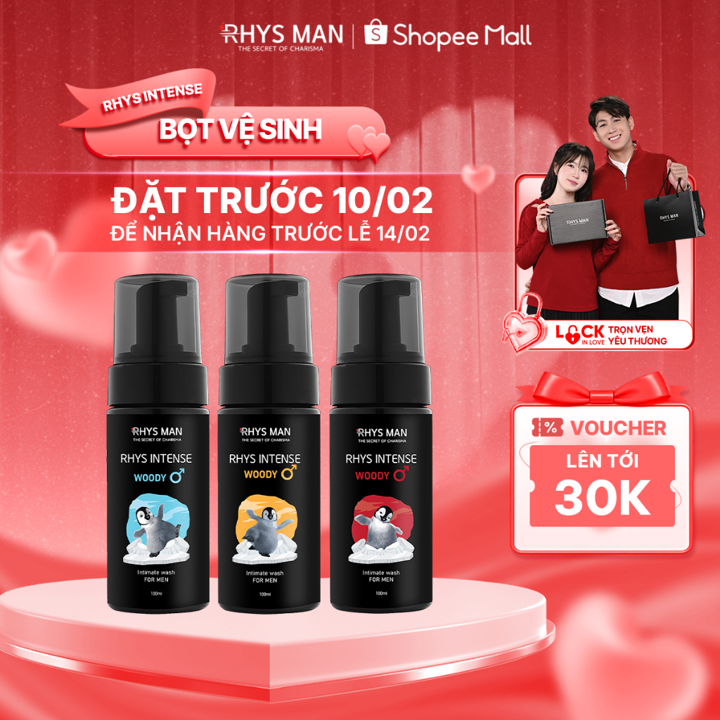 Bọt vệ sinh nam giới RHYS MAN Rhys Intense 100ml