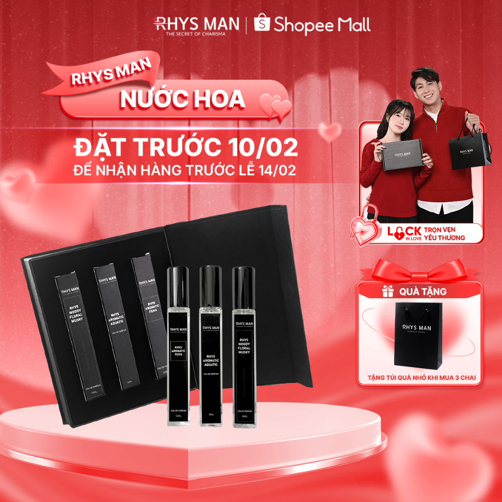 Nước hoa nam RHYS MAN lịch lãm, đẳng cấp, lưu hương tới 12h 10ml/chai