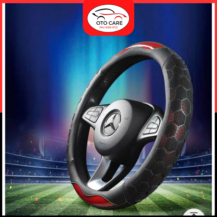 Bọc vô lăng da 3D nổi vân tổ ong carbon