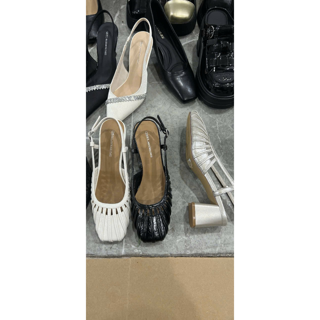 Sandal cao gót giọ nữ đế vuông 5p- AT
