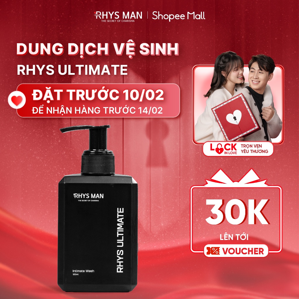 Dung dịch vệ sinh nam RHYS MAN hương bạc hà Rhys Ultimate 120ml