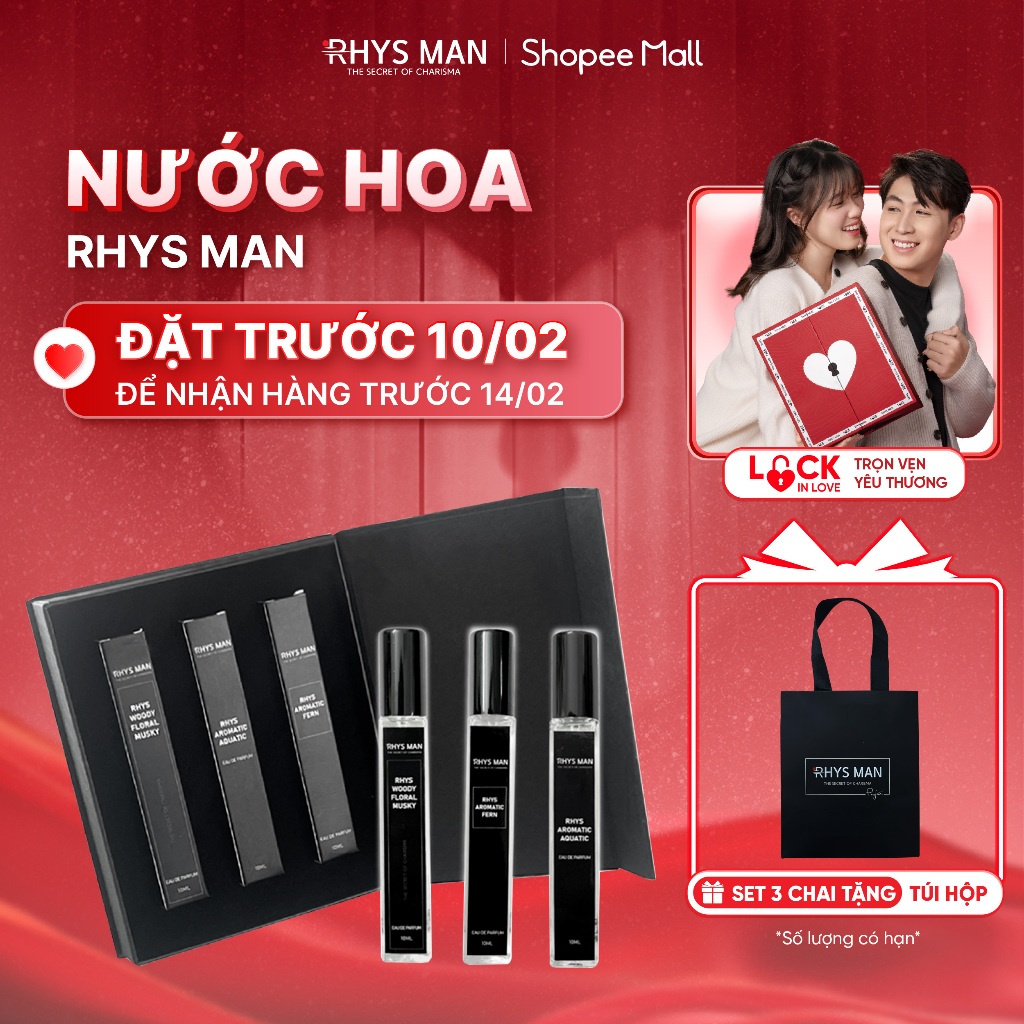Nước hoa nam RHYS MAN lịch lãm, đẳng cấp, lưu hương tới 12h 10ml/chai
