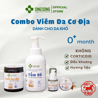 Combo SingSong Chăm Sóc Da Viêm Da Cơ Địa Chàm Da Vảy Nến Eczema Không Corticoid – Dành Cho Da Khô