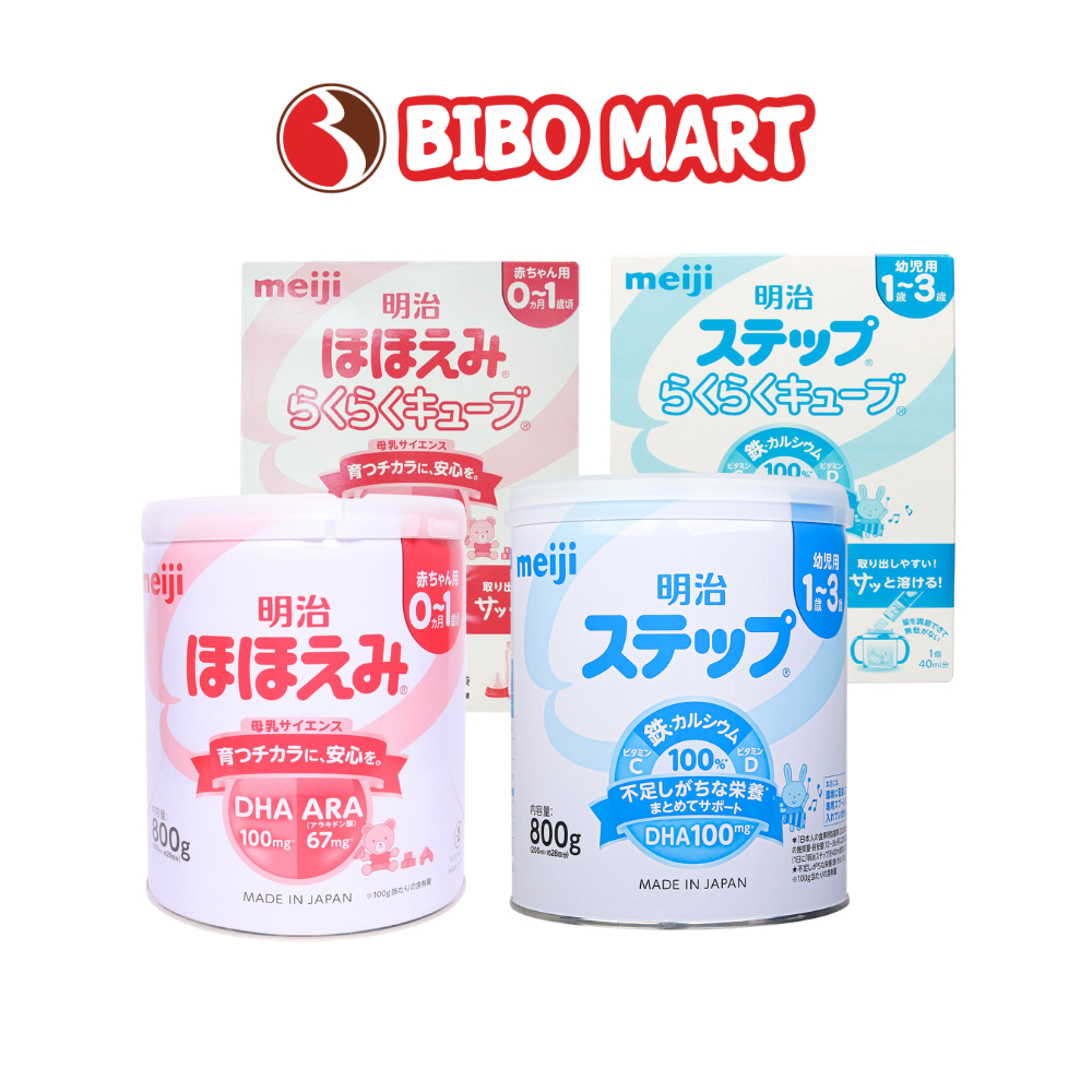 Sữa Meiji Nội Địa Số 0 Số 9 Nhật Bản Phát Triển Toàn Diện Hỗ Trợ Tiêu Hóa Cho Bé Lon 800g - Bibomart