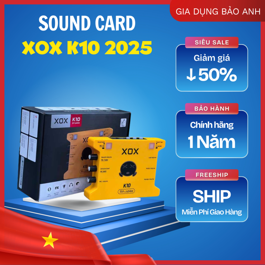 Bộ Thu Âm Thanh XOX K10 15th Phiên Bản 2025 Chuyên Dùng Livestream, Karaoke Online
