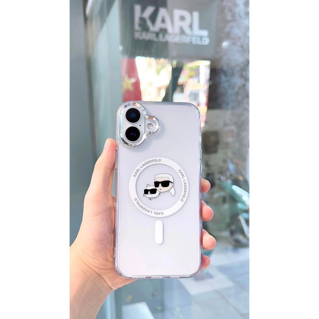 ốp điện thoại dành cho iphone 16 thường/16plus và 16pro KARL nhựa trong