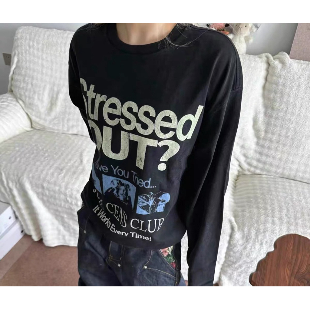 American-style long-sleeved T-shirt