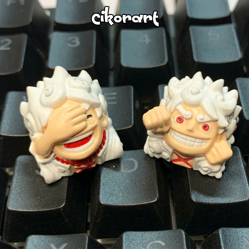 Keycap Luffy – One Piece | Resin Artisan Thủ Công Cao Cấp | Phụ Kiện Bàn Phím Cơ | Cikorart
