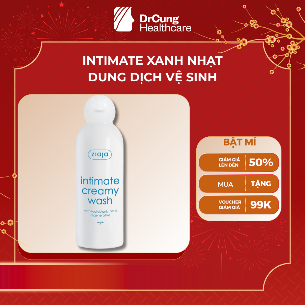 Dung Dịch Vệ Sinh Phụ Nữ Ziaja Intimate with Lactobionic Acid - Vệ Sinh Vùng Kín 200ml