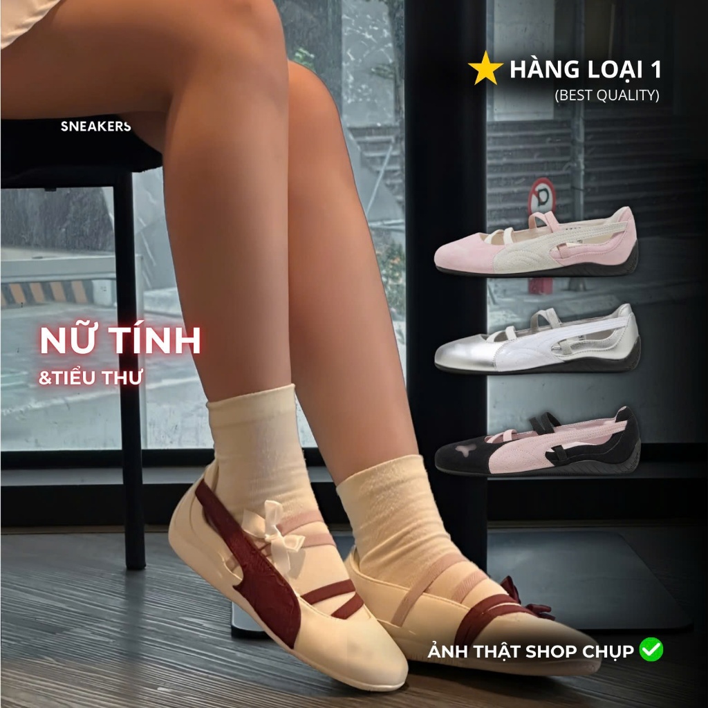 [Dssneakers] Giày sneaker, thể thao Báo Thủ Ballet, giày ballet nữ (Ảnh thật)