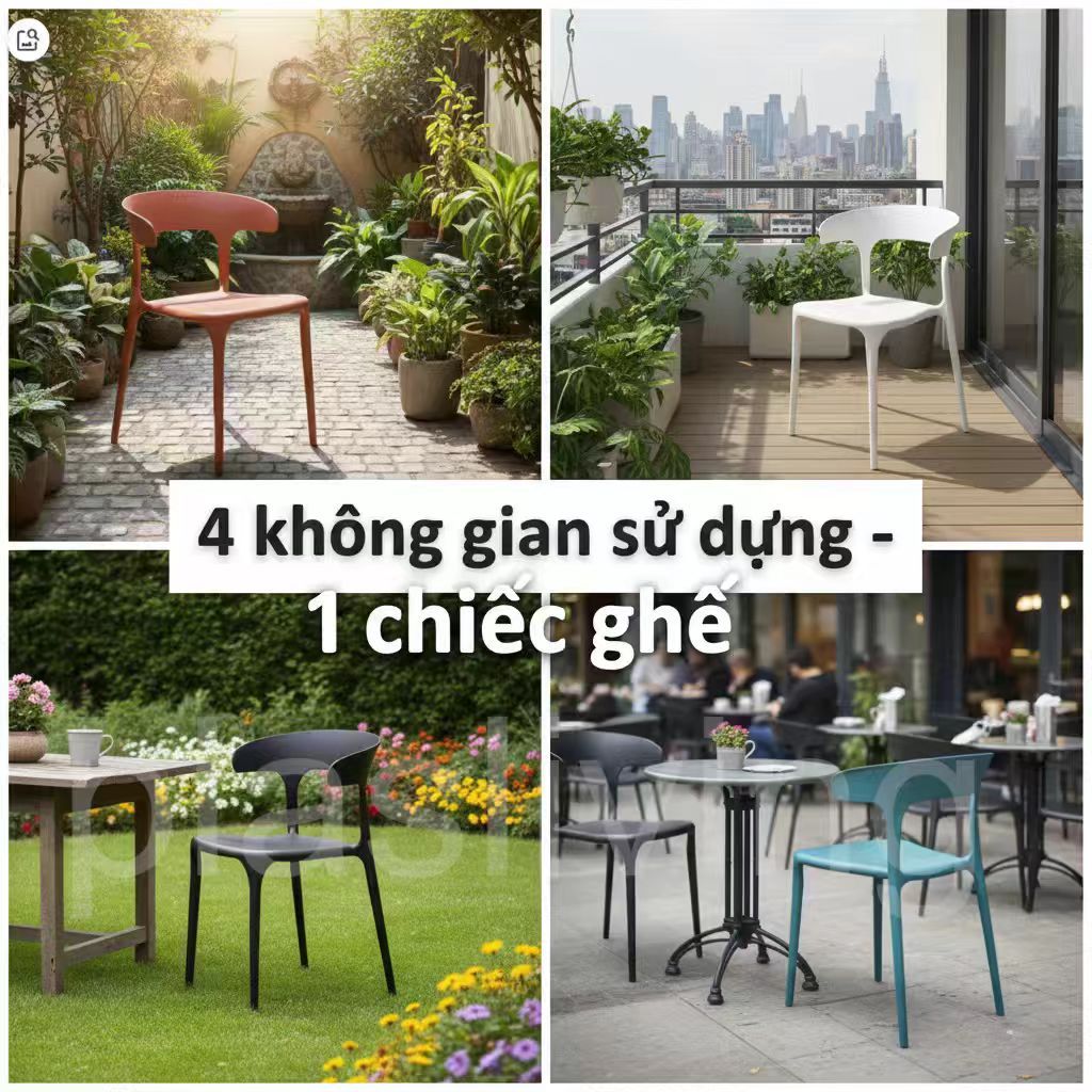 Ghế Tựa Lưng Nhựa, Ghế Ăn Nhựa, Bền Chắc, Chịu Lực Tốt, Xếp Chồng, Hợp Trong Nhà Ngoài Trời, Cao Cấp | BigBuy360 - bigbuy360.vn