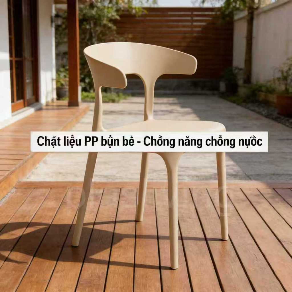 Ghế Tựa Lưng Nhựa, Ghế Ăn Nhựa, Bền Chắc, Chịu Lực Tốt, Xếp Chồng, Hợp Trong Nhà Ngoài Trời, Cao Cấp | BigBuy360 - bigbuy360.vn